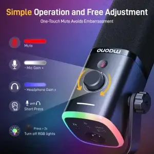 MAONO PD100X Dynamic RGB Gaming Microphone - Thumbnail Image 6