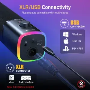 MAONO PD100X Dynamic RGB Gaming Microphone - Thumbnail Image 2