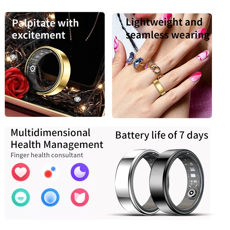 Smart Health Ring with Bluetooth Calling - Image 3