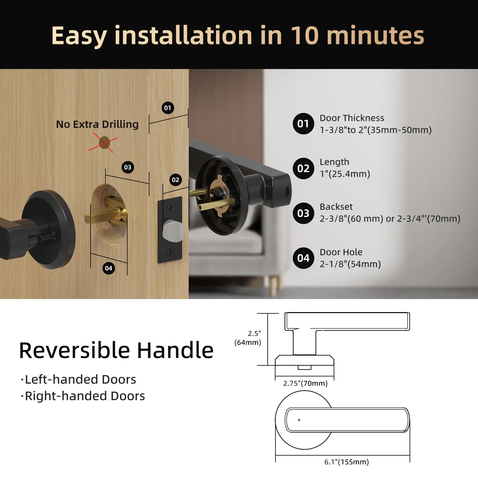Viladepot Smart Fingerprint Door Lock - Image 2