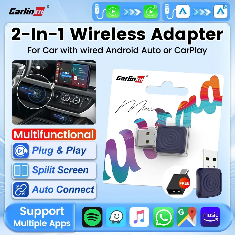 CarlinKit 5.0 Mini Wireless CarPlay Adapter - Image 1