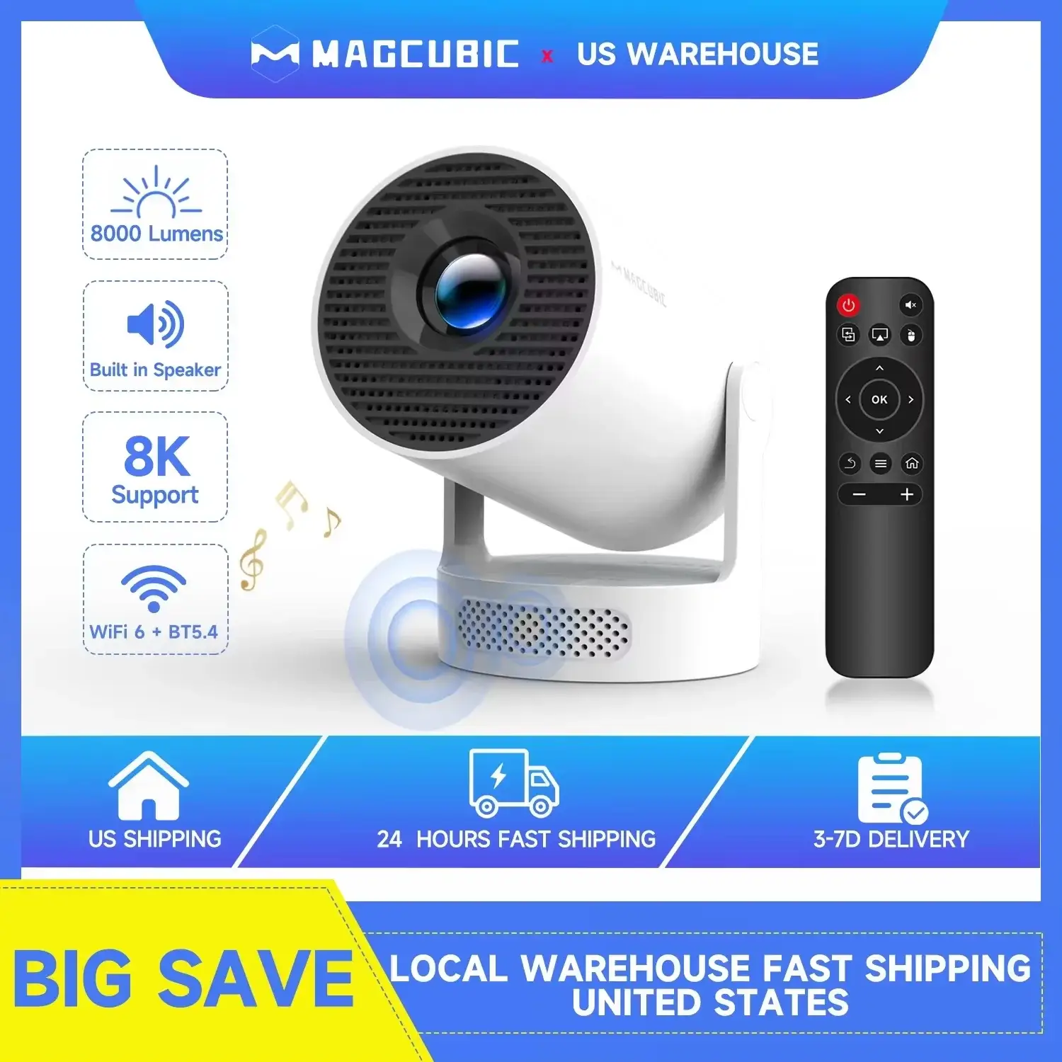Magcubic HY300 Pro+ Android 14 Smart Projector - Image 1