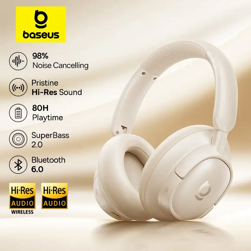 Baseus Bass Bluetooth 6.0 ANC Wireless Headphones - Image 1