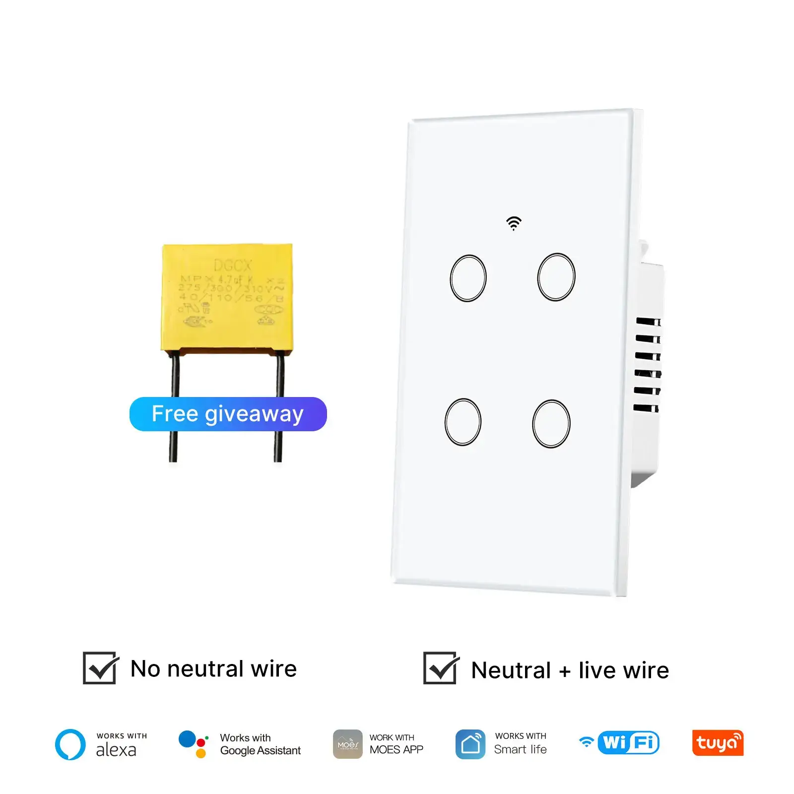 Tuya WiFi Smart Switch No Neutral Wire - Image 9