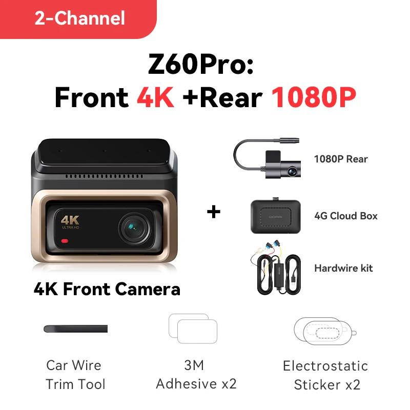 DDPAI Z60 Pro 4K Front & Rear Dash Cam - Image 10