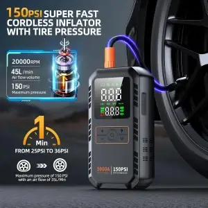 4-in-1 5000A Car Jump Starter with Air Pump - Thumbnail Image 3