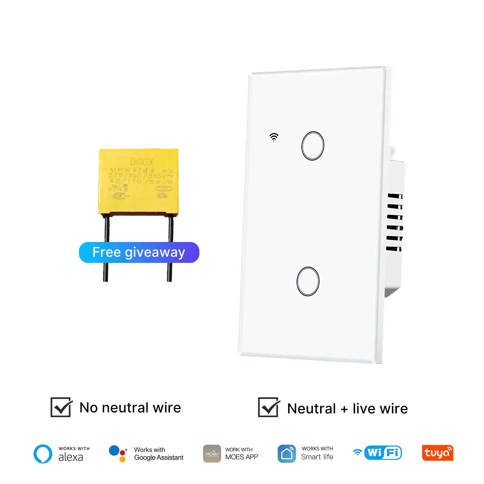 Tuya WiFi Smart Switch No Neutral Wire - Image 7