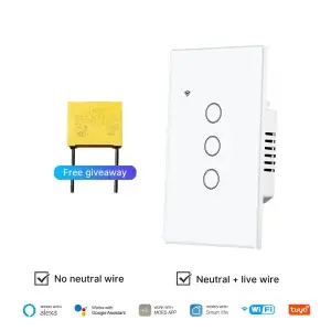 Tuya WiFi Smart Switch No Neutral Wire - Thumbnail Image 8