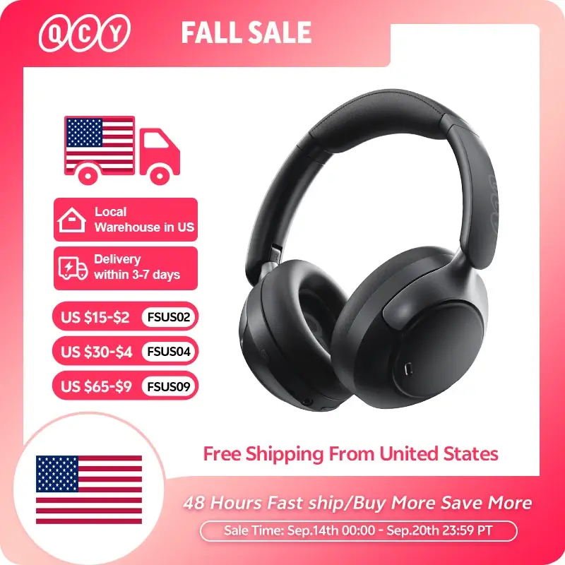 QCY H3 Pro ANC Bluetooth 5.4 Headphones - Image 1