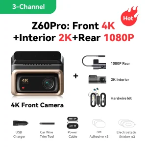 DDPAI Z60 Pro 4K Front & Rear Dash Cam - Thumbnail Image 8