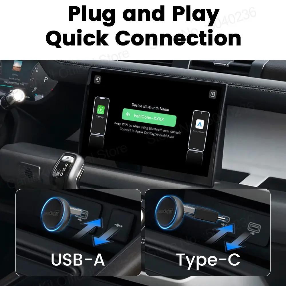 CarlinKit 5.0 Mini Wireless CarPlay Adapter - Image 3