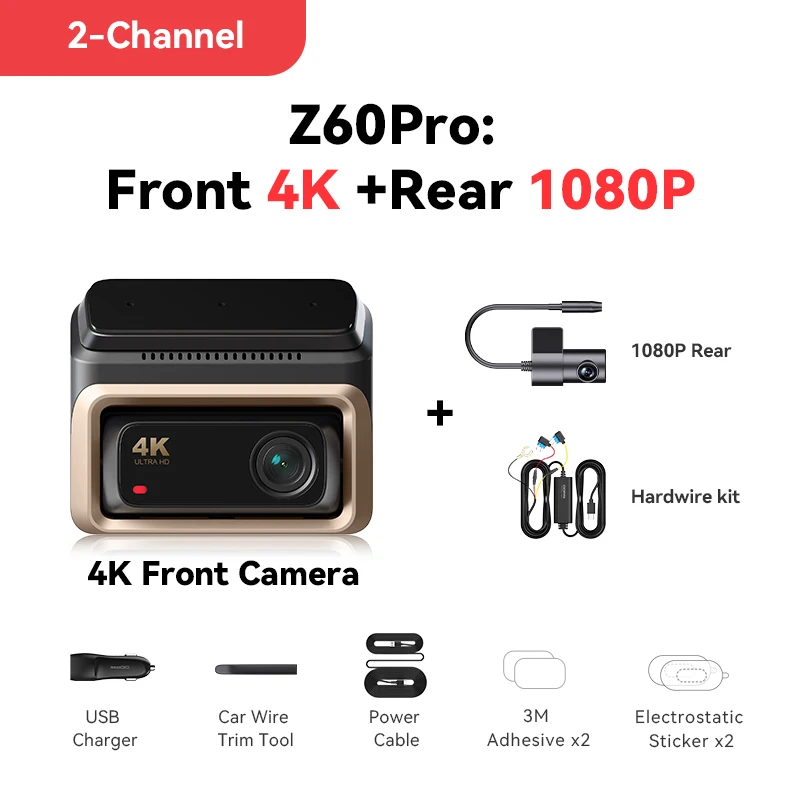 DDPAI Z60 Pro 4K Front & Rear Dash Cam - Image 14