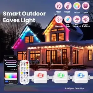 150FT Smart RGBIC Permanent Outdoor Lights