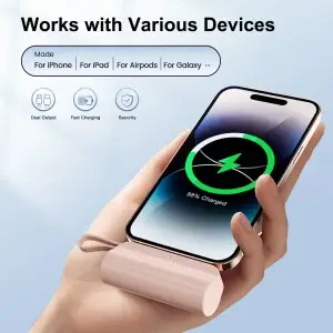 4500mAh Mini Power Bank Dual USB-C Charger - Thumbnail Image 5