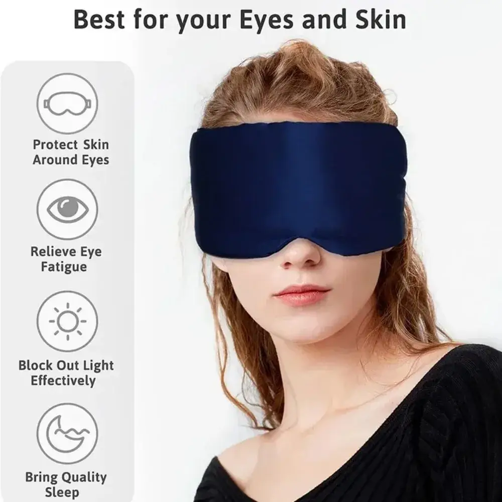 100% Mulberry Silk Sleeping Mask Light Blocking - Image 3
