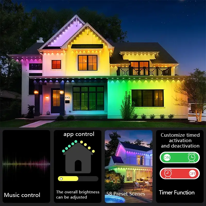 150FT Smart RGBIC Permanent Outdoor Lights - Image 4