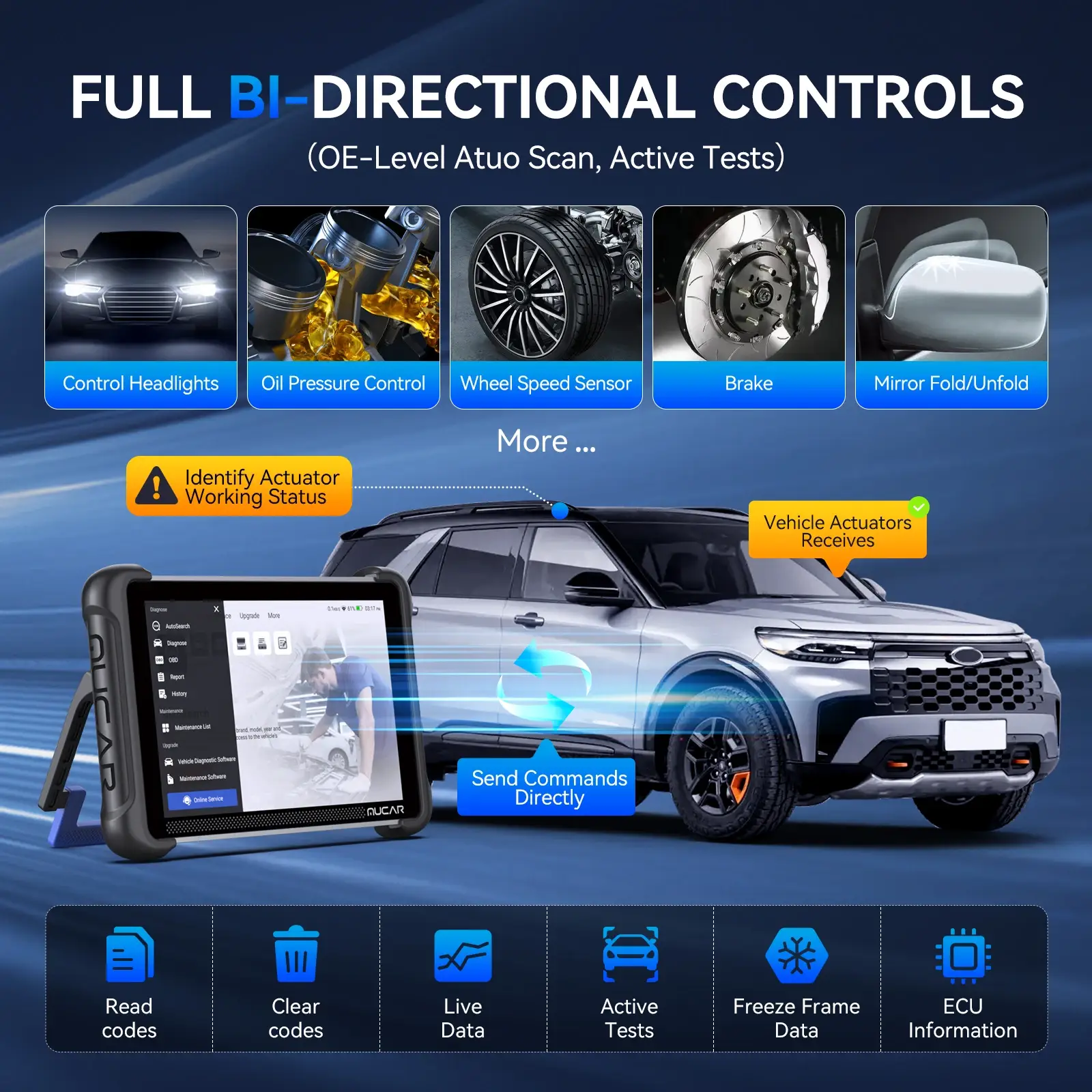 MUCAR 892BT AI OBD2 Bi-Directional Scanner - Image 5