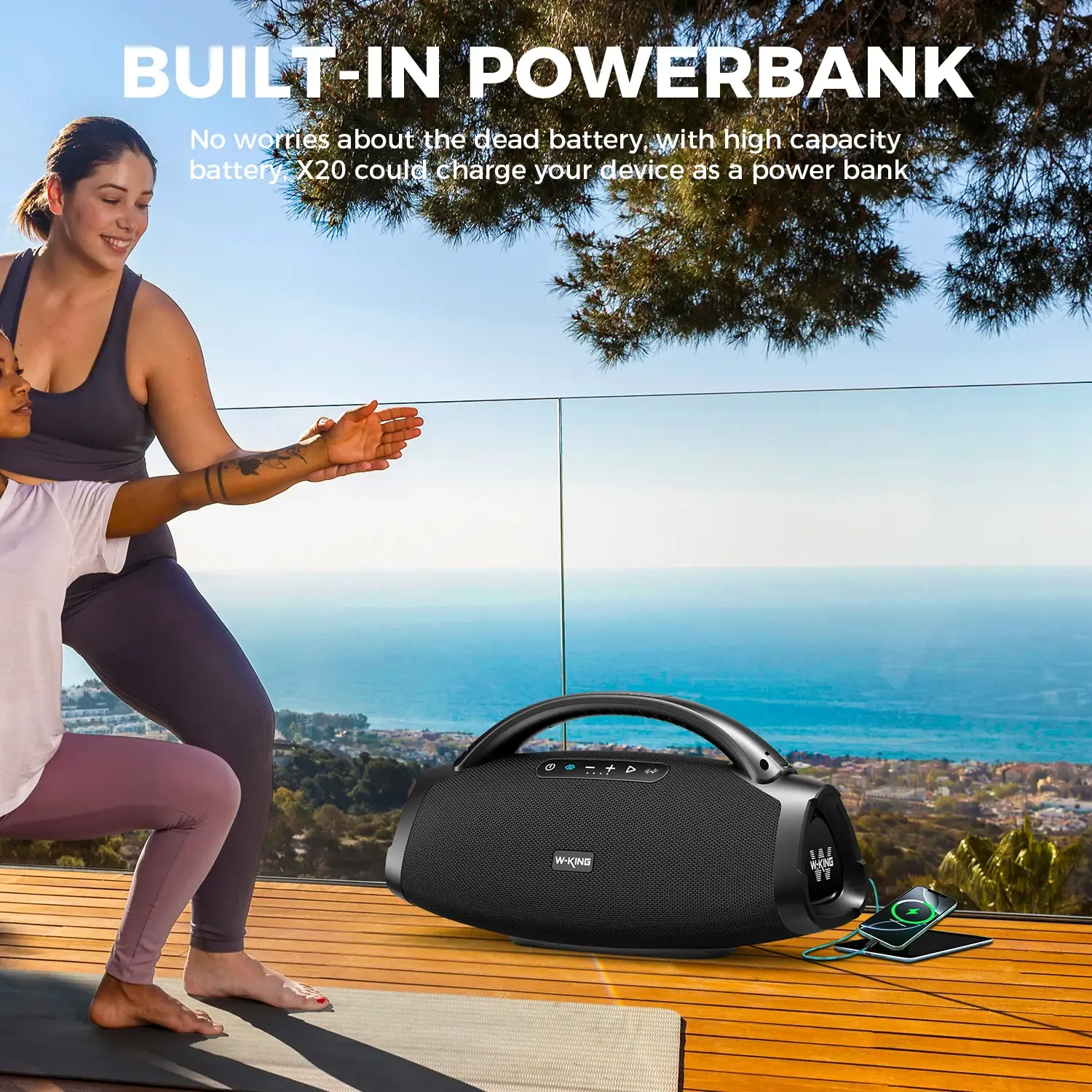 W-KING X20 200W RMS Portable Bluetooth Speaker - Image 5