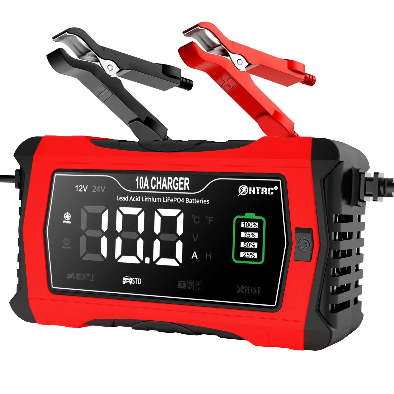 HTRC 12V-24V 35A Smart Car Battery Charger - Image 8