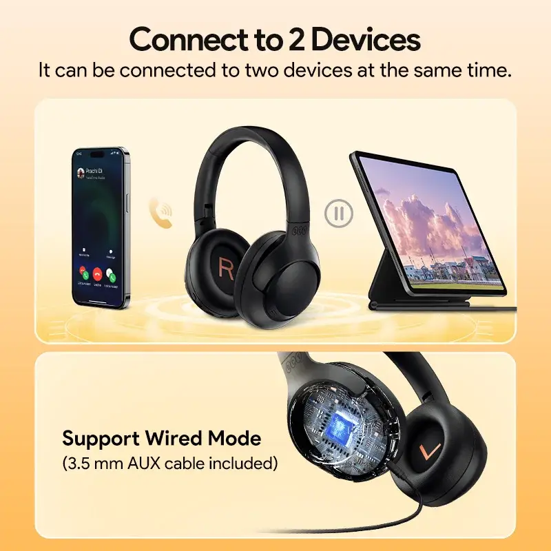 QCY H3 ANC Bluetooth 5.4 Wireless Headphones - Image 1