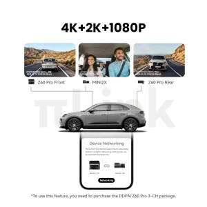 DDPAI Z60 Pro 4K Front & Rear Dash Cam - Thumbnail Image 5