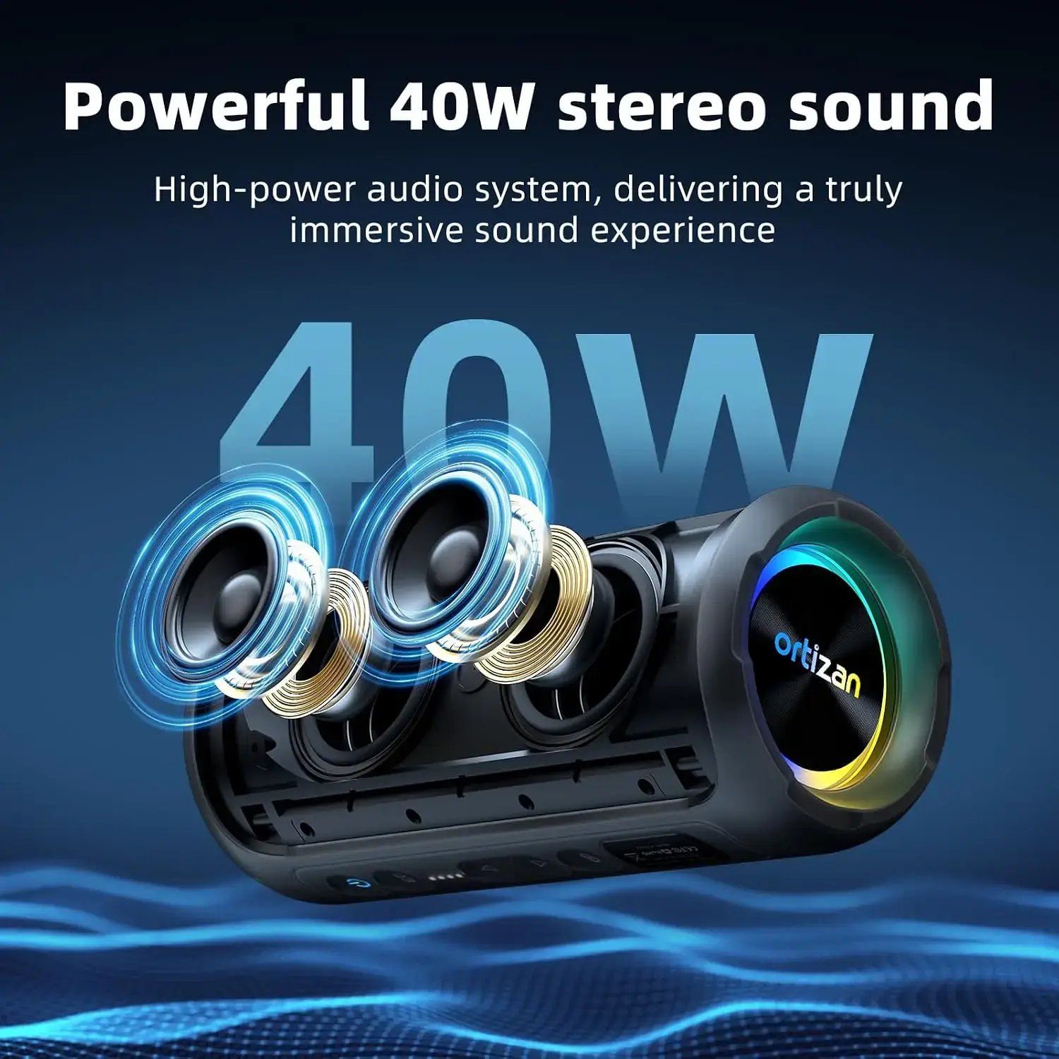Ortizan 40W TWS Bluetooth Portable Speaker - Image 2